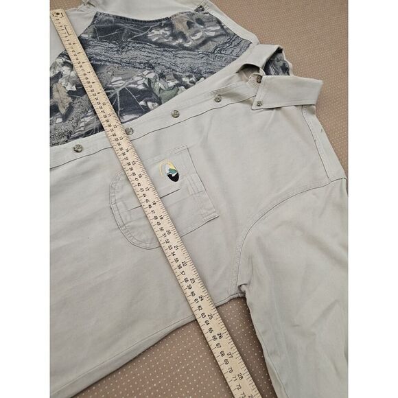 Mossy Oak Button Down Hunting Shirt Beige Men's Size Large Long Sleeve - Picture 16 of 16